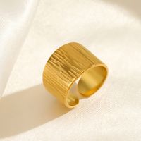 304 Stainless Steel 18K Gold Plated Modern Style Plating Geometric Open Ring main image 1