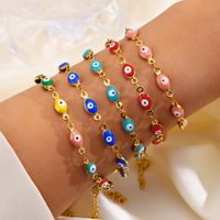 Ethnic Style Cool Style Devil'S Eye 304 Stainless Steel 18K Gold Plated Resin Bracelets In Bulk main image 6