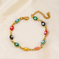 Ethnic Style Cool Style Devil'S Eye 304 Stainless Steel 18K Gold Plated Resin Bracelets In Bulk main image 3