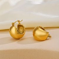 1 Pair Retro Geometric Plating 304 Stainless Steel 18K Gold Plated Earrings main image 5
