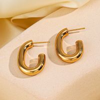 1 Pair Lady Streetwear Geometric Plating 304 Stainless Steel 18K Gold Plated Ear Studs main image 5