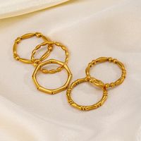 304 Stainless Steel 18K Gold Plated IG Style Plating Geometric Rings main image 1