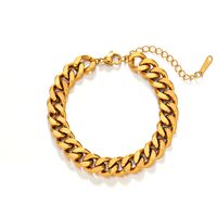 Rock Streetwear Geometric 304 Stainless Steel 18K Gold Plated Bracelets In Bulk main image 5