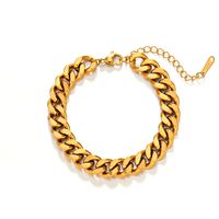Simple Style Geometric Solid Color Stainless Steel Plating Chain Bracelets main image 3