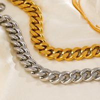 Rock Streetwear Geometric 304 Stainless Steel 18K Gold Plated Bracelets In Bulk main image 3