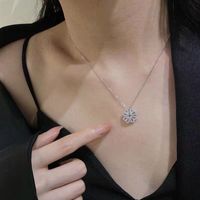 Titanium Steel Simple Style Inlay Heart Shape Zircon Pendant Necklace main image 3