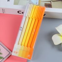 Boxed Morandi Color Pen Gel Pen 6's Set Student Stationery Exam Ball Pen Office Supplies Black Signature Pen sku image 9