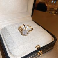 Japanischer Stil Blume Kupfer Überzug Inlay Künstlicher Kristall Süßwasserperle Offener Ring sku image 22