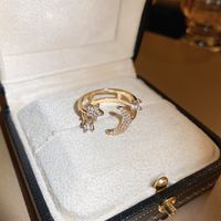 Japanischer Stil Blume Kupfer Überzug Inlay Künstlicher Kristall Süßwasserperle Offener Ring sku image 4