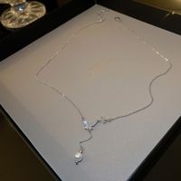 Elegant Herzform Bogenknoten Legierung Titan Stahl Überzug Inlay Zirkon Halskette Mit Anhänger sku image 39