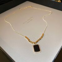Elegant Herzform Bogenknoten Legierung Titan Stahl Überzug Inlay Zirkon Halskette Mit Anhänger sku image 49