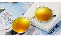 Retro Cool Style Colorful Pc Round Frame Clips Men's Sunglasses sku image 6