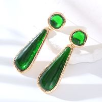 1 Pair Elegant Cute Luxurious Water Droplets Resin Drop Earrings main image 3