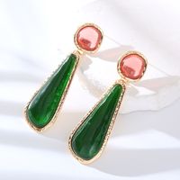 1 Pair Elegant Cute Luxurious Water Droplets Resin Drop Earrings main image 4