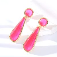 1 Pair Elegant Cute Luxurious Water Droplets Resin Drop Earrings sku image 1
