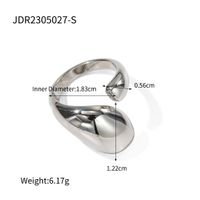 Ig Style Asymmetrical Stainless Steel Plating 18k Gold Plated Open Rings sku image 1