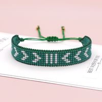 Simple Style Peach Heart Shape Flower Glass Braid Woven Belt Women's Bracelets sku image 15