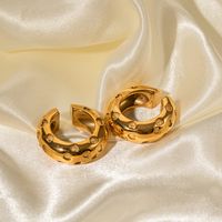 1 Pair Simple Style C Shape Plating Stainless Steel 18k Gold Plated Ear Clips main image 3