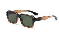 Retro Cool Style Gradient Color Resin Square Full Frame Men's Sunglasses main image 4