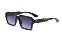 Retro Cool Style Gradient Color Resin Square Full Frame Men's Sunglasses sku image 1