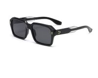 Retro Cool Style Gradient Color Resin Square Full Frame Men's Sunglasses sku image 3
