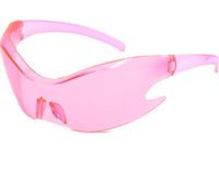 Exaggerated Punk Streetwear Color Block Pc Special-shaped Mirror Frameless Sports Sunglasses sku image 2