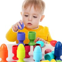 Building Toys Baby(0-2years) Solid Color Wood Toys main image 5