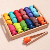 Building Toys Baby(0-2years) Solid Color Wood Toys sku image 2