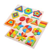 Puzzles Baby(0-2years) Heart Shape Flower Rectangle Wood Toys main image 5