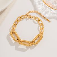 Ig Style Simple Style Solid Color Stainless Steel Plating 18k Gold Plated Bracelets main image 4
