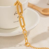 Ig Style Simple Style Solid Color Stainless Steel Plating 18k Gold Plated Bracelets main image 3