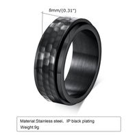 304 Stainless Steel Hammered Pattern Men'S Rings main image 4