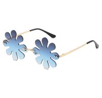 Hip-hop Funny Flower Pc Special-shaped Mirror Frameless Women's Sunglasses sku image 6