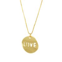 Ig Style Love Circle Copper 18k Gold Plated Necklace In Bulk main image 5