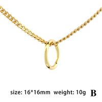 Ig Style Love Circle Copper 18k Gold Plated Necklace In Bulk main image 3