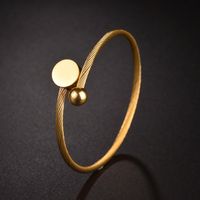 Classic Style Star Flower Stainless Steel Plating 18k Gold Plated Cuff Bracelets main image 6