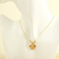 Elegant Heart Shape Copper Beaded Plating 18k Gold Plated Pendant Necklace main image 8