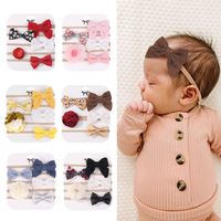 Cute Plaid Flower Bow Knot Cloth Lace Hair Band main image 6