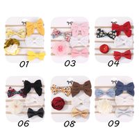 Cute Plaid Flower Bow Knot Cloth Lace Hair Band main image 2