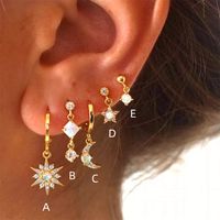1 Piece Simple Style Round Inlay Sterling Silver Zircon Ear Studs main image 1