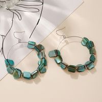 1 Pair Retro Solid Color Beaded Stone Earrings main image 4