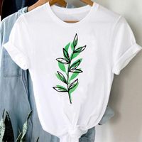 Women's T-shirt Short Sleeve T-shirts Printing Casual Plant Butterfly main image 2