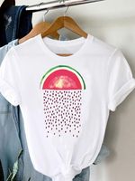 Women's T-shirt Short Sleeve T-shirts Printing Casual Heart Shape Flower main image 4