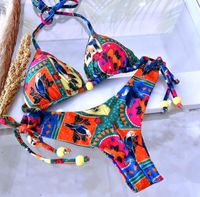 Mujeres Multicolor Impresión Juego De 2 Piezas Bikinis main image 4