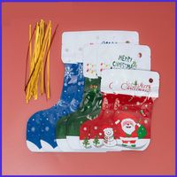 Christmas Cute Christmas Tree Santa Claus Christmas Socks Aluminum Laminated Films Composite Cpp Festival Gift Bags main image 2