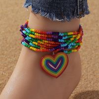 Cute Beach Sweet Heart Shape Plastic Beaded Drawstring Women's Drawstring Bracelets main image 1