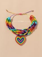 Cute Beach Sweet Heart Shape Plastic Beaded Drawstring Women's Drawstring Bracelets main image 6