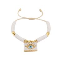 Novelty Devil's Eye Heart Shape Crown Glass Glass Copper Beaded Knitting Women's Bracelets sku image 1