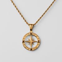 201 Stainless Steel 304 Stainless Steel Titanium Steel Gold Plated Classic Style Plating Star Pendant Necklace main image 2