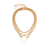 Wholesale Jewelry Simple Style Classic Style Circle Iron Copper Grommet Eyelet Chain Necklace main image 3